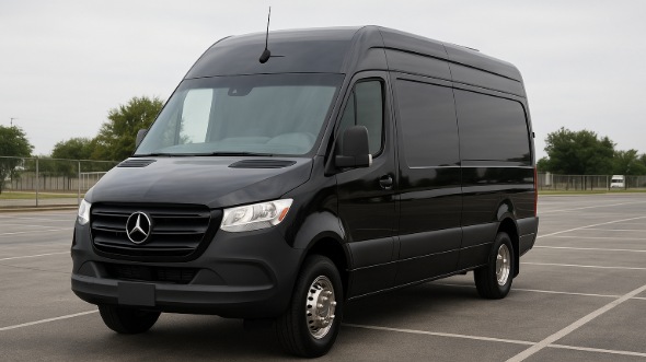 Exterior of Scottsdale Party Bus Company's 14 Passenger Sprinter Limousine in Scottsdale