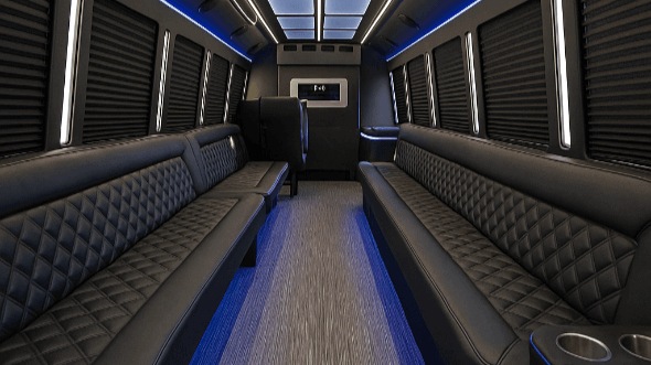 Interior of Yuma Party Bus Company's 20 Passenger Party Bus in Yuma