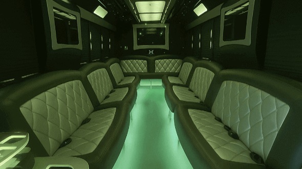 Interior of Peoria Party Bus Company's 25 Passenger Party Bus in Peoria