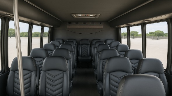 Interior of Arizona Party Bus Company's 28 Passenger Minibus in Arizona