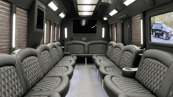 Interior of Prescott Party Bus Company's 28 Passenger Party Bus in Prescott