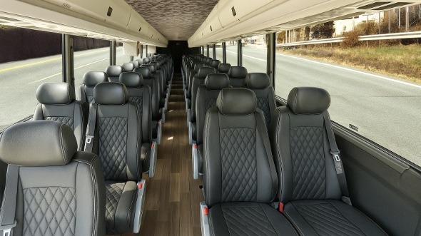 Interior of Arizona Party Bus Company's 30 Passenger Minibus in Arizona