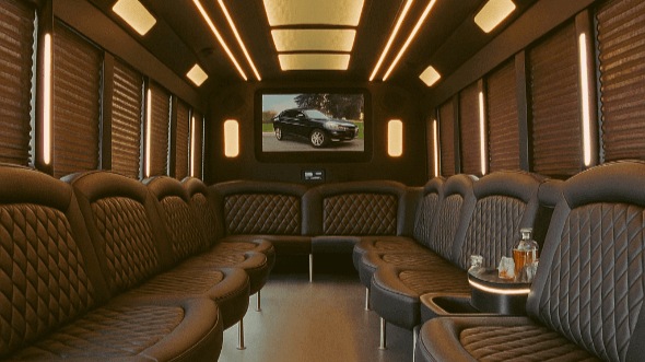 Interior of Goodyear Party Bus Company's 30 Passenger Party Bus in Goodyear