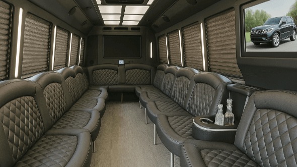 Interior of Scottsdale Party Bus Company's 30 Passenger Party Bus in Scottsdale