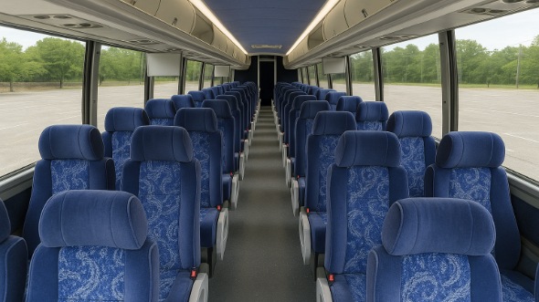 Interior of Arizona Party Bus Company's 40 Passenger Charter Bus in Arizona