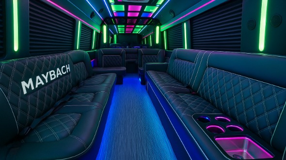 Interior of Sierra Vista Party Bus Company's 40 Passenger Party Bus in Sierra Vista