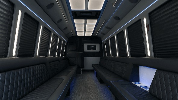 Interior of Tucson Party Bus Company's 40 Passenger Party Bus in Tucson