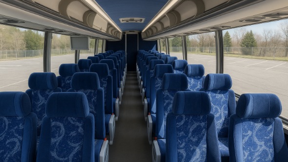 Interior of Arizona Party Bus Company's 47 Passenger Charter Bus in Arizona