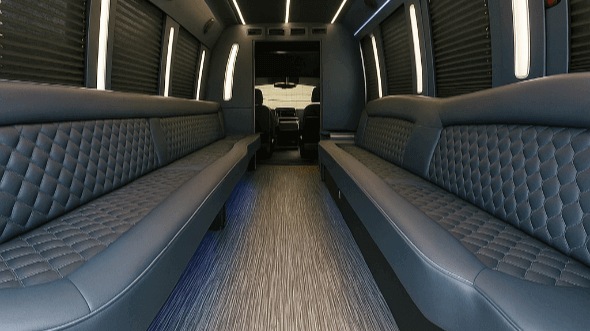 Interior of Arizona Party Bus Company's 50 Passenger Party Bus in Arizona
