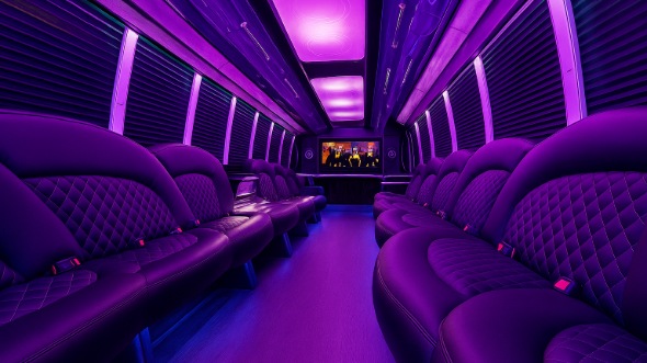 Interior of Buckeye Party Bus Company's 50 Passenger Party Bus in Buckeye