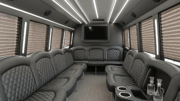 Interior of Bullhead City Party Bus Company's 50 Passenger Party Bus in Bullhead City