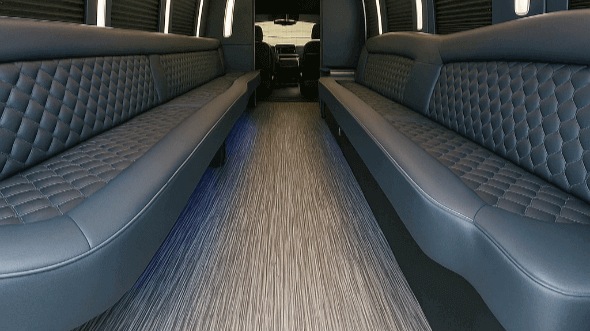 Interior of Peoria Party Bus Company's 50 Passenger Party Bus in Peoria