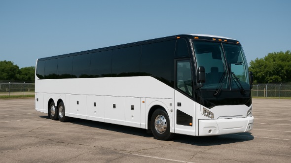 Exterior of Arizona Party Bus Company's 51 Passenger Charter Bus in Arizona