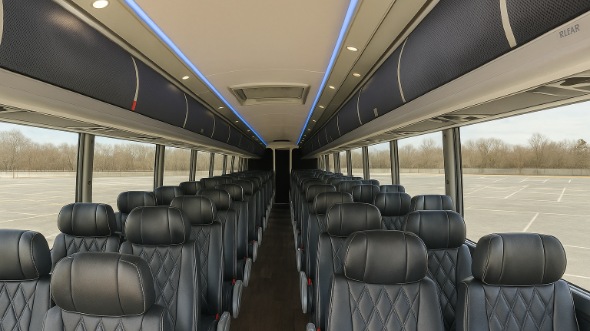 Interior of Arizona Party Bus Company's 54 Passenger Charter Bus in Arizona