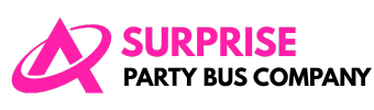 surprise party bus company logo